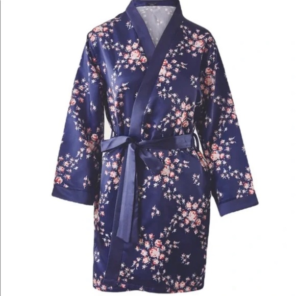 🌸MORGAN LANE Allie Robe In Navy Floral - Various Sizes🌸 - Picture 6 of 11